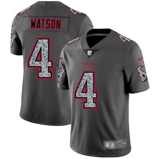 Personalized Texans 4 Deshaun Watson Gray Camo Untouchable Limited Jersey