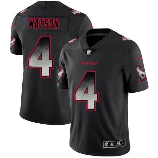 Personalized Texans 4 Deshaun Watson Black Arch Smoke Untouchable Limited Jersey