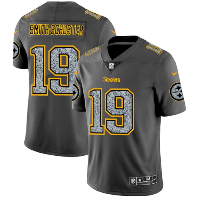 Personalized Steelers 19 JuJu Smith-Schuster Gray Camo Untouchable Limited Jersey