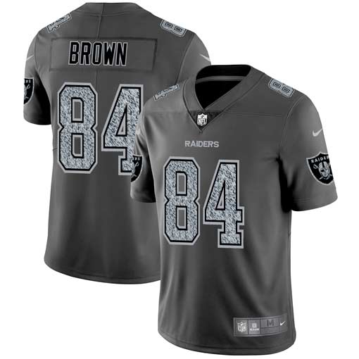 Personalized Raiders 84 Antonio Brown Gray Camo Untouchable Limited Jersey