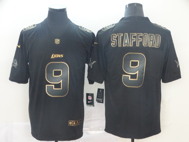 Personalized Lions 9 Matthew Stafford Black Gold Untouchable Limited Jersey