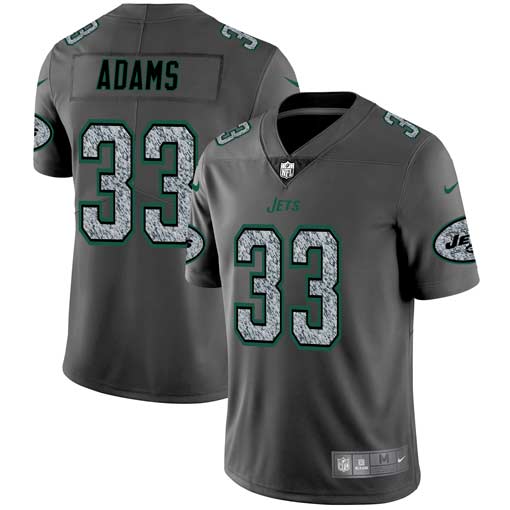 Personalized Jets 33 Jamal Adams Gray Camo Untouchable Limited Jersey