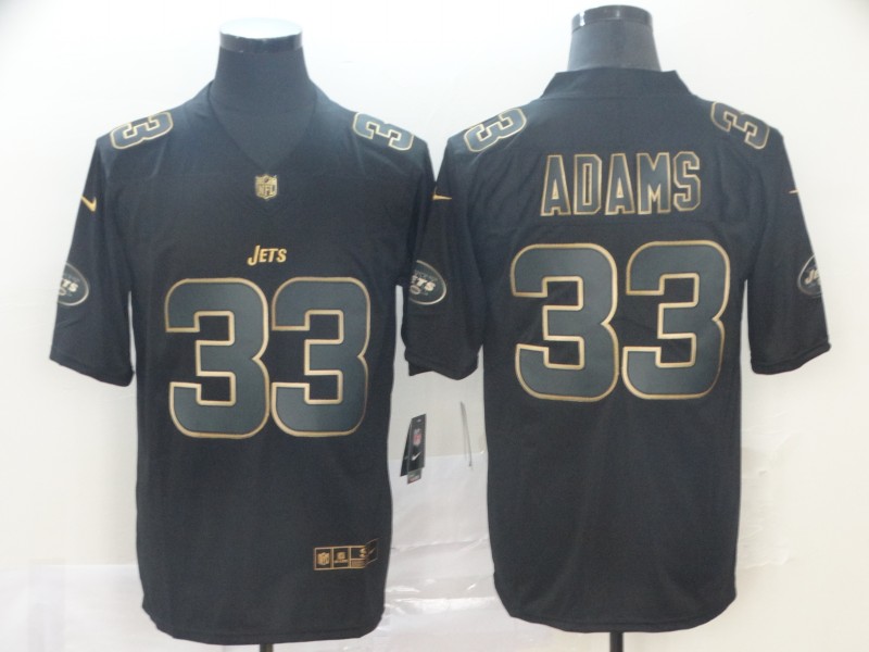 Personalized Jets 33 Jamal Adams Black Gold Untouchable Limited Jersey