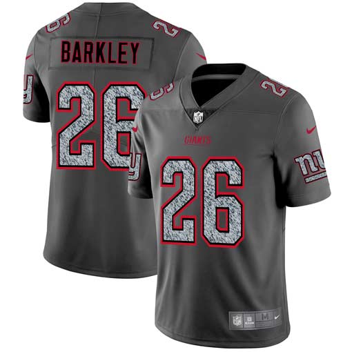Personalized Giants 26 Saquon Barkley Gray Camo Untouchable Limited Jersey