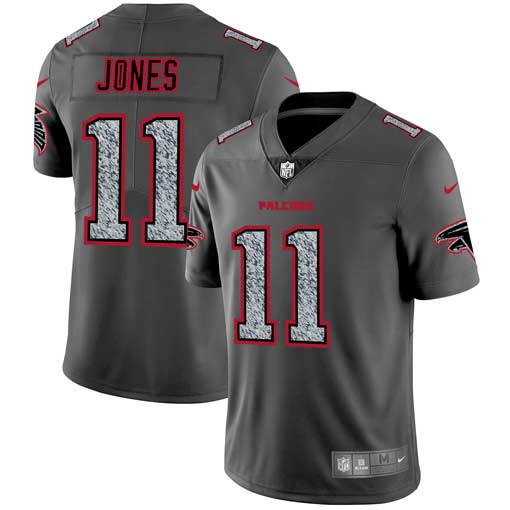 Personalized Falcons 11 Julio Jones Gray Camo Untouchable Limited Jersey