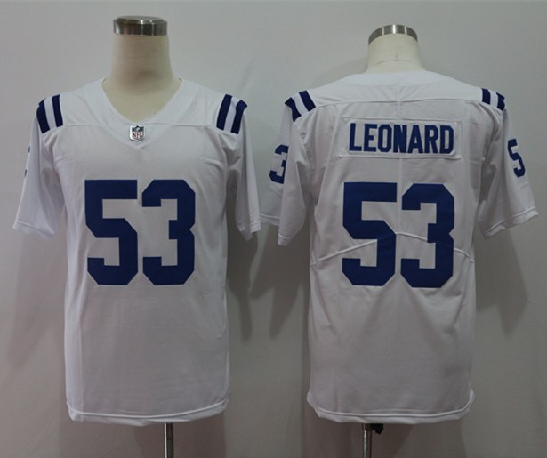 Personalized Colts 53 Darius Leonard White Untouchable Limited Jersey