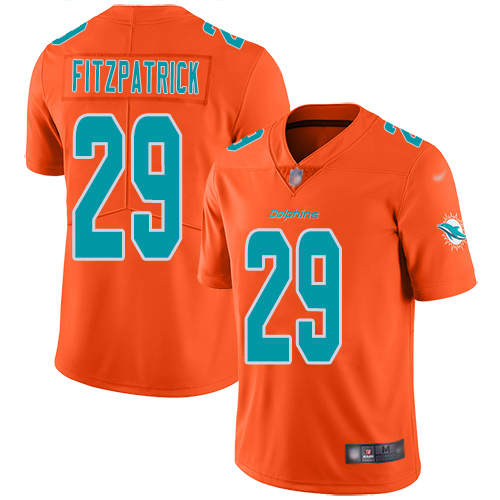 Personalized Dolphins #29 Minkah Fitzpatrick Orange Men’s Stitched Football Limited Inverted Legend Jersey