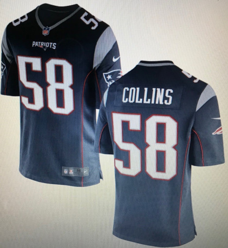 Personalized Patriots #58 Jamie Collins Navy limited Jersey
