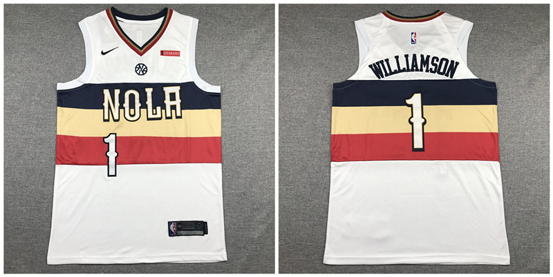 Personalized Pelicans 1 Zion Williamson White Earned Edition Authentic Jersey