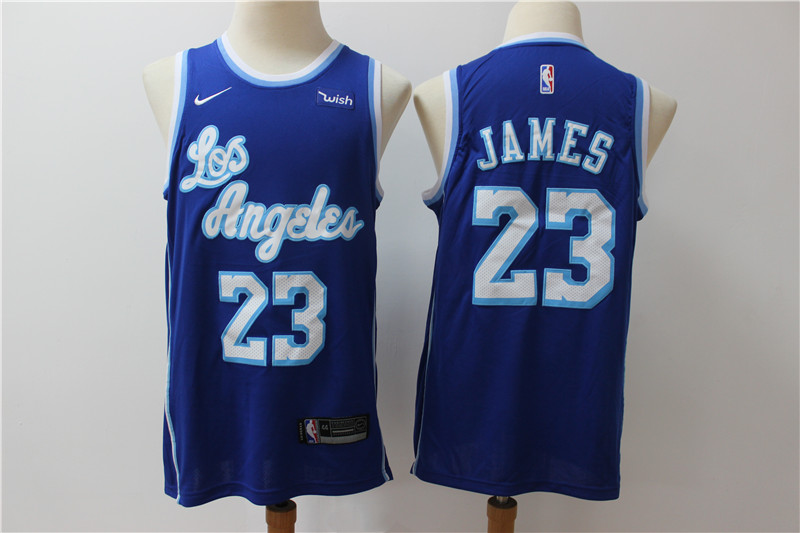 Personalized Lakers 23 Lebron James Blue Swingman Jersey
