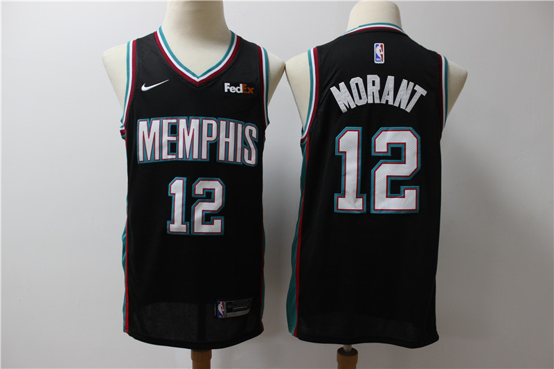 Personalized Grizzlies 12 Ja Morant Black Swingman Jersey