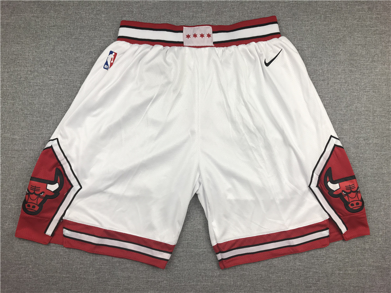 Personalized Bulls White Shorts