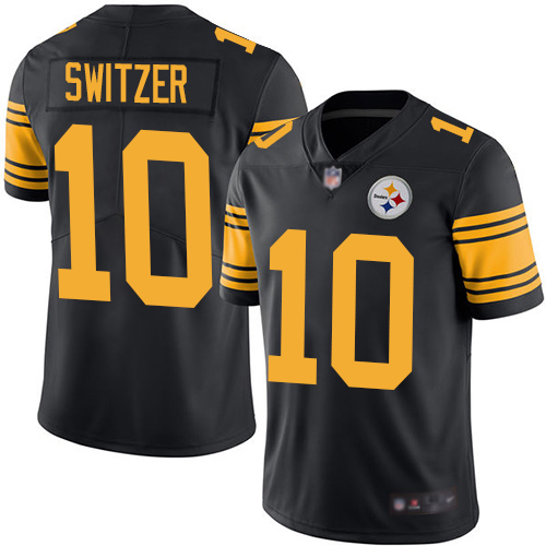 Personalized Men’s Pittsburgh Steelers #10 Ryan Switzer Black Football Rush Untouchable Limited Jersey