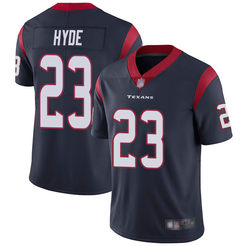 Personalized Texans #23 Carlos Hyde Navy Blue Team Color Youth Stitched Football Untouchable Limited Jersey