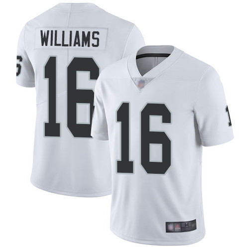 Personalized Raiders #16 Tyrell Williams White Youth Stitched Football Untouchable Limited Jersey