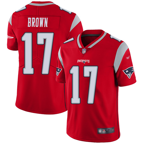 Personalized Patriots #17 Antonio Brown Red Youth Stitched Football Limited Inverted Legend Jersey