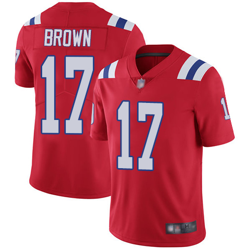 Personalized Patriots #17 Antonio Brown Red Alternate Youth Stitched Football Untouchable Limited Jersey