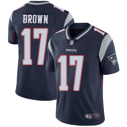 Personalized Patriots #17 Antonio Brown Navy Blue Team Color Youth Stitched Football Untouchable Limited Jersey