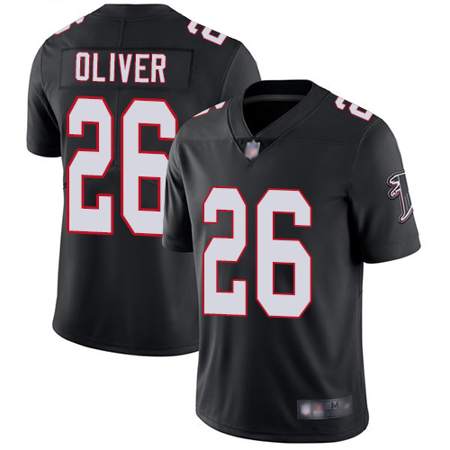 Personalized Falcons #26 Isaiah Oliver Black Alternate Youth Stitched Football Untouchable Limited Jersey