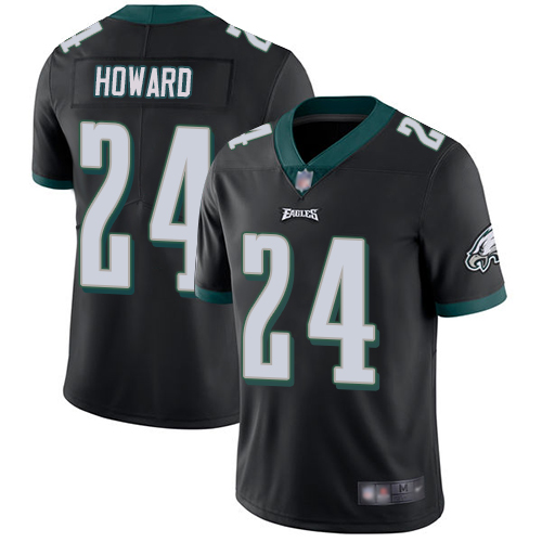 Personalized Eagles #24 Jordan Howard Black Alternate Youth Stitched Football Untouchable Limited Jersey