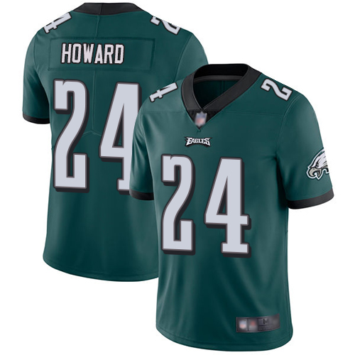 Personalized Eagles #24 Jordan Howard Midnight Green Team Color Youth Stitched Football Untouchable Limited Jersey