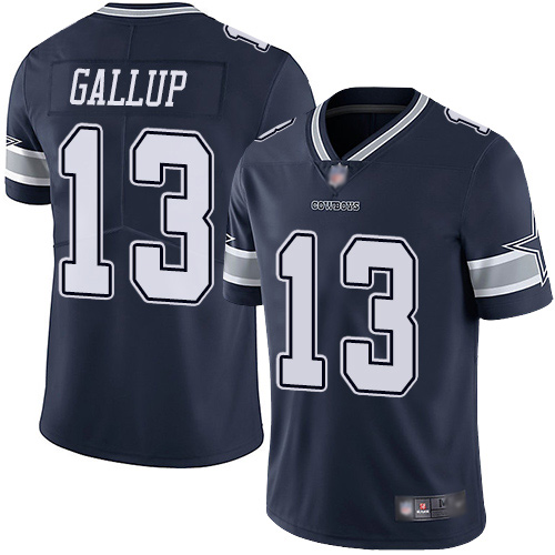 Personalized Cowboys #13 Michael Gallup Navy Blue Team Color Youth Stitched Football Untouchable Limited Jersey