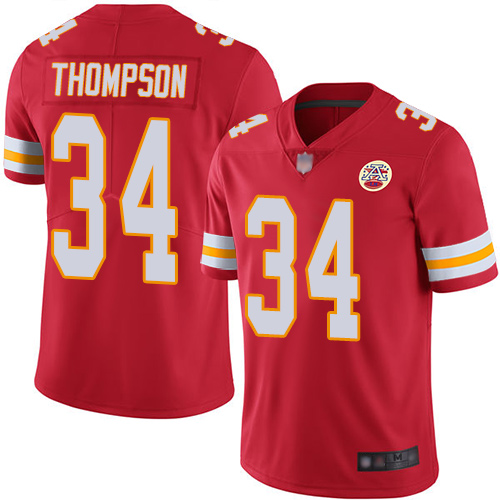 Personalized Chiefs #34 Darwin Thompson Red Team Color Youth Stitched Football Untouchable Limited Jersey