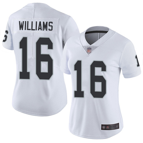 Personalized Raiders #16 Tyrell Williams White Women’s Stitched Football Untouchable Limited Jersey