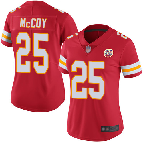Personalized Chiefs #25 LeSean McCoy Red Team Color Women’s Stitched Football Untouchable Limited Jersey