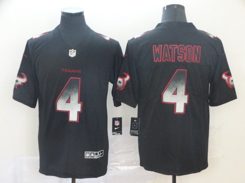 Personalized Texans 4 Deshaun Watson Black Arch Smoke Untouchable Limited Jersey