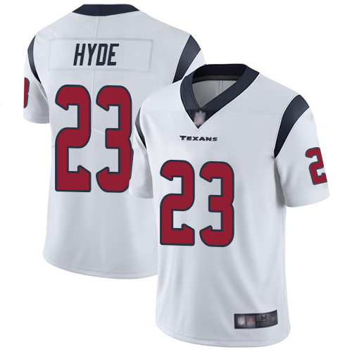 Personalized Texans #23 Carlos Hyde White Men’s Stitched Football Untouchable Limited Jersey