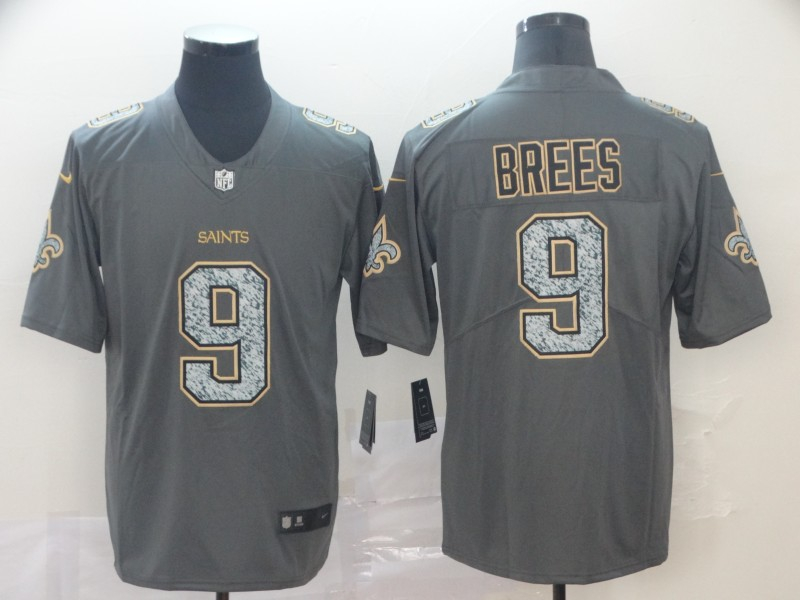 Personalized Saints 9 Drew Brees Gray Camo Untouchable Limited Jersey