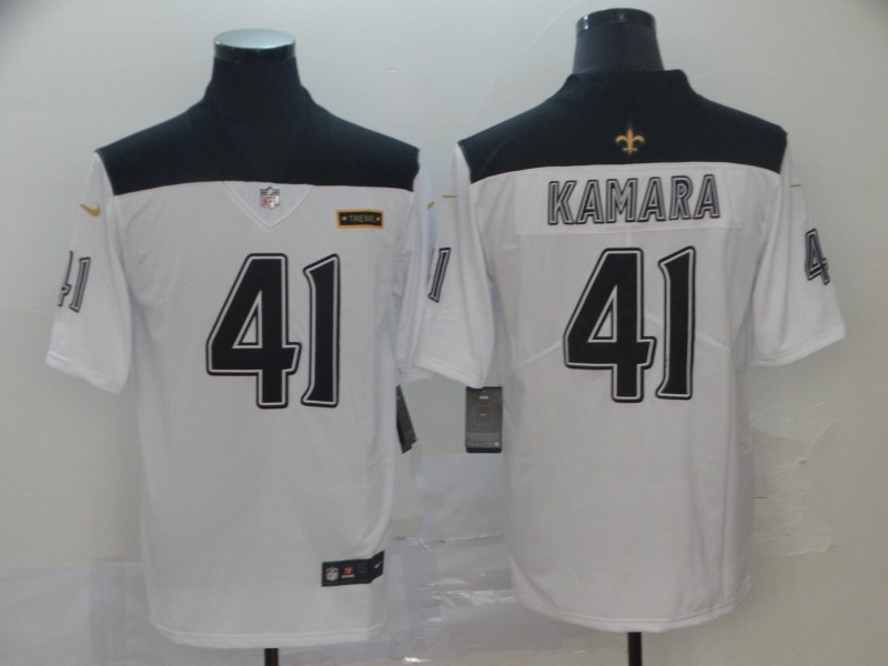 Personalized Saints 41 Alvin Kamara White City Edition Untouchable Limited Jersey