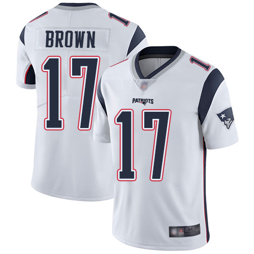 Personalized Patriots #17 Antonio Brown White Men’s Stitched Football Untouchable Limited Jersey