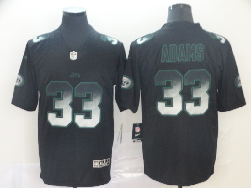 Personalized Jets 33 Jamal Adams Black Arch Smoke Untouchable Limited Jersey