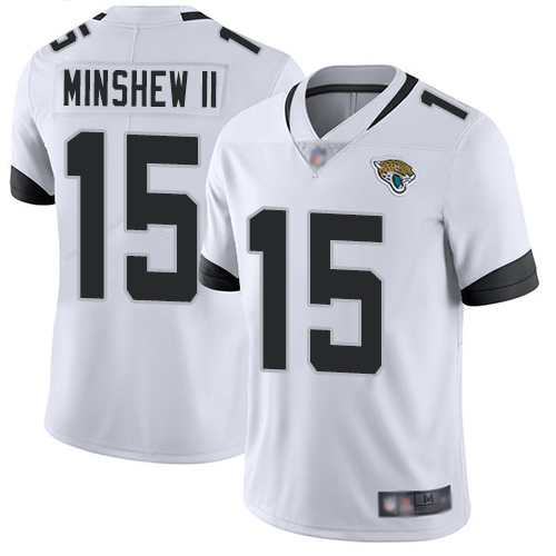Personalized Jaguars #15 Gardner Minshew II White Men’s Stitched Football Untouchable Limited Jersey