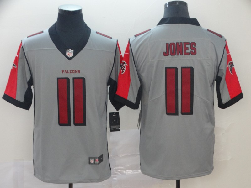 Personalized Falcons 11 Julio Jones Gray Inverted Legend Limited Jersey