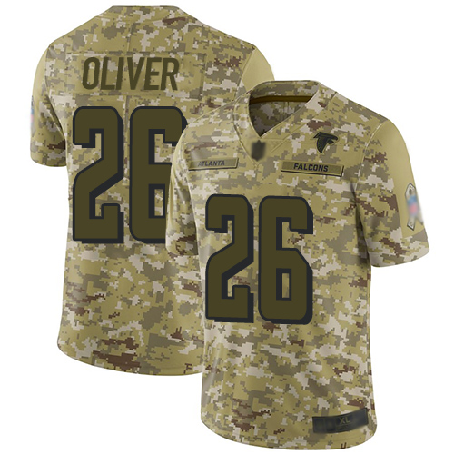 Personalized Falcons #26 Isaiah Oliver Camo Men’s Stitched Football Limited 2018 Salute To Service Jersey