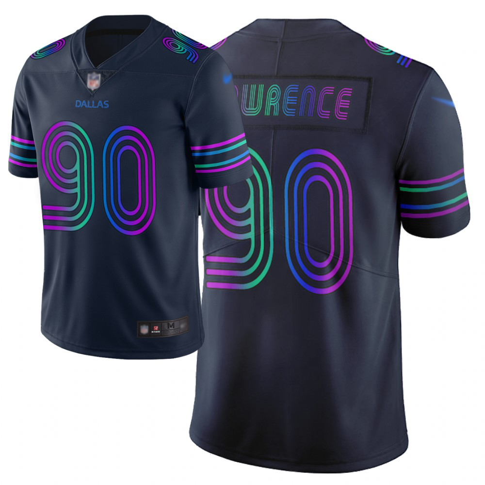 Personalized Cowboys #90 Demarcus Lawrence Navy Men’s Stitched Football Limited City Edition Jersey