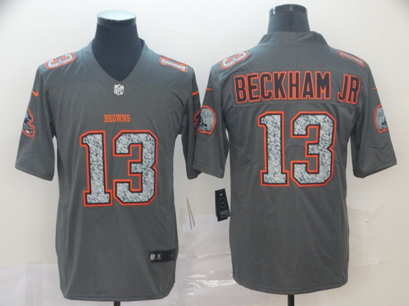 Personalized Browns 13 Odell Beckham Jr. Gray Camo Untouchable Limited Jersey