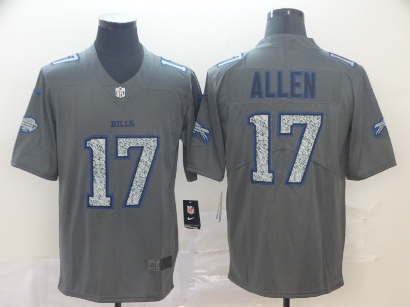 Personalized Bills 17 Josh Allen Gray Camo Untouchable Limited Jersey