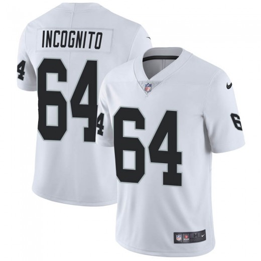 Personalized Youth Oakland Raiders #64 Richie Incognito Untouchable Limited White Jersey