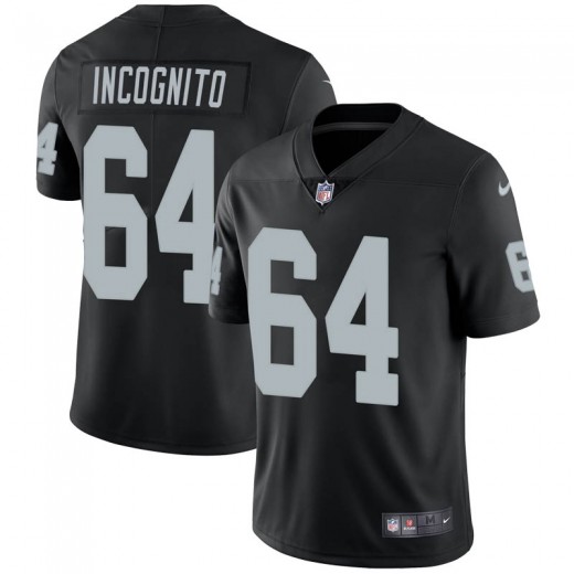 Personalized Men’s Oakland Raiders #64 Richie Incognito Untouchable Limited Black Jersey