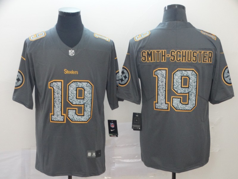 Personalized Steelers 19 JuJu Smith Schuster Gray Camo Untouchable Limited Jersey