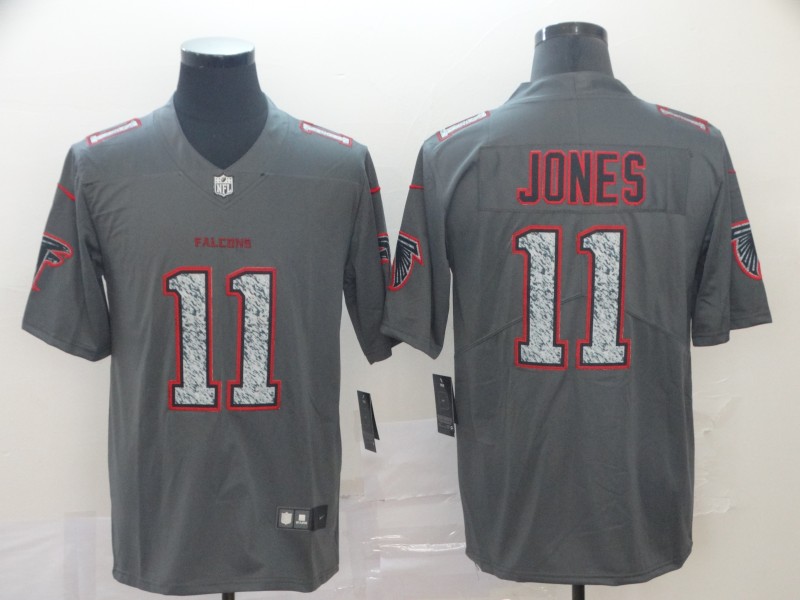 Personalized Falcons 11 Julio Jones Gray Camo Untouchable Limited Jersey