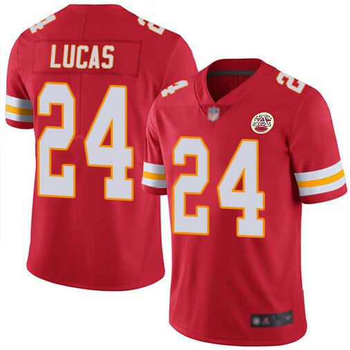 Personalized Chiefs 24 Jordan Lucas Red Untouchable Limited Jersey