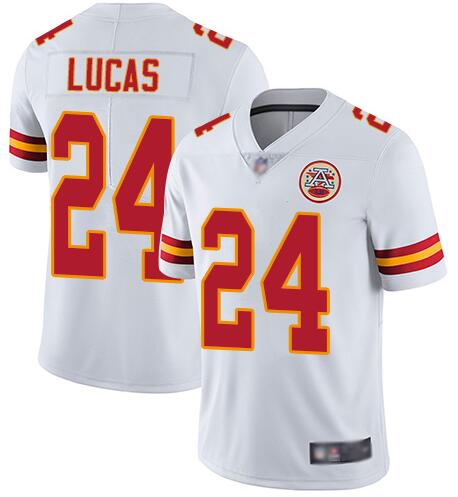 Personalized Chiefs 24 Jordan Lucas White Untouchable Limited Jersey