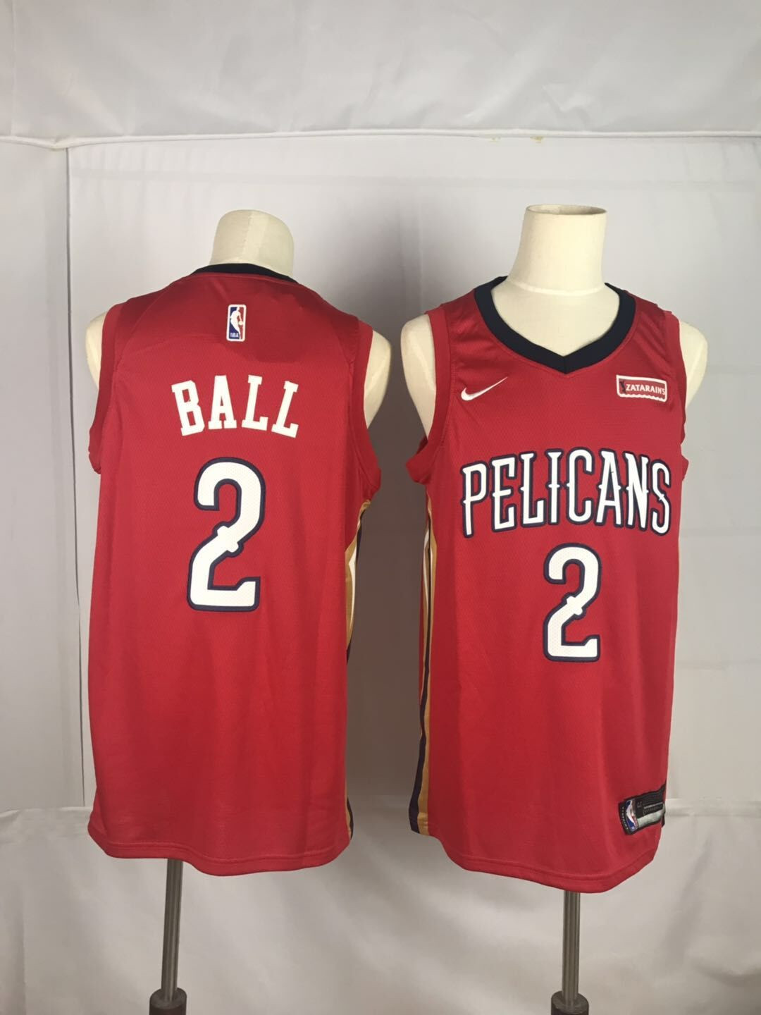 Personalized Pelicans 2 Lonzo Ball Red Swingman Jersey