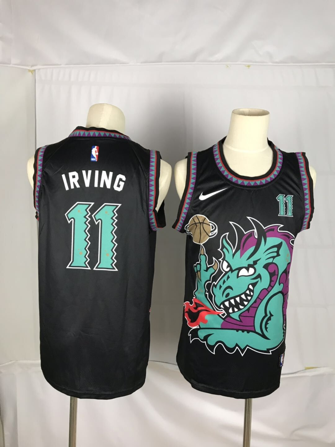 Personalized Nets 11 Kyrie Irving Black Swingman Jersey