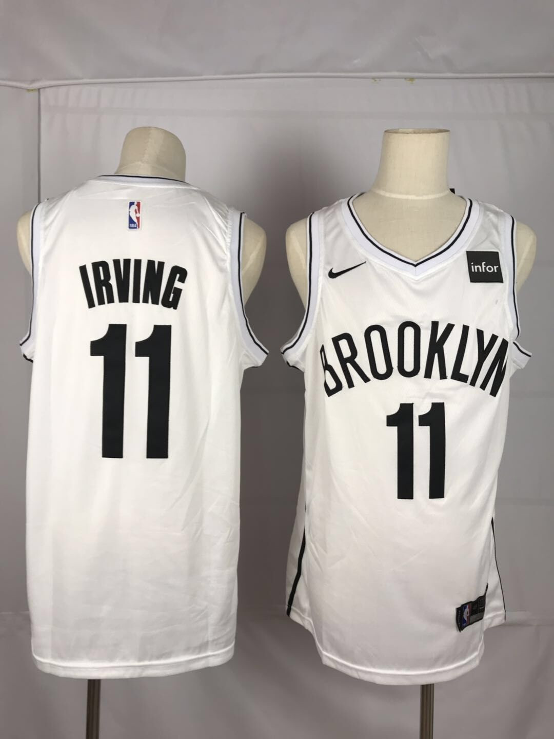 Personalized Nets 11 Kyrie Irving White Swingman Jersey
